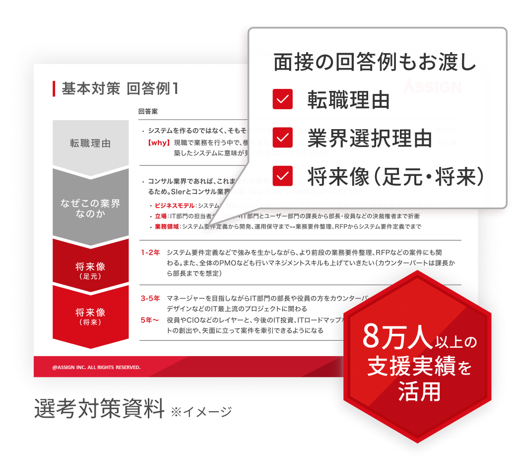 選考対策資料サンプル